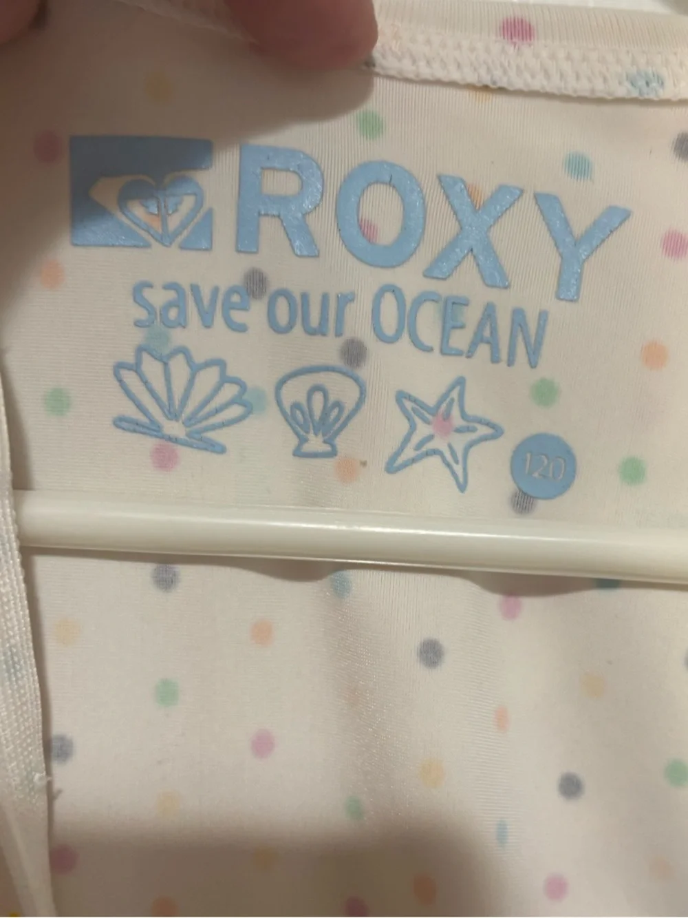 ROXY Girls Polka Dot Full Zip Hooded Rashguard